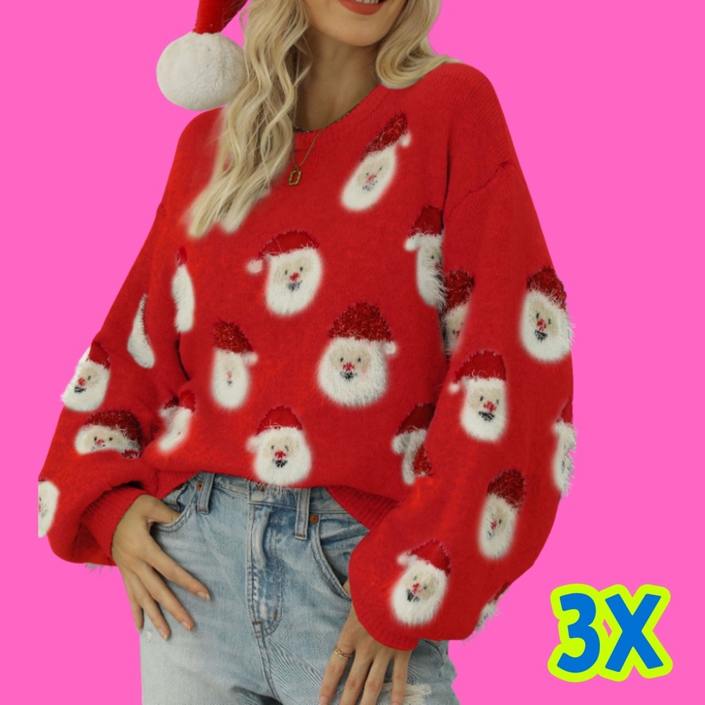 3x Red Haptics Santa Christmas Sweater
